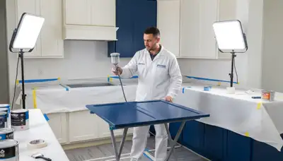 Cabinet painting in Madison, WI for durable, professional kitchen cabinet refinishing