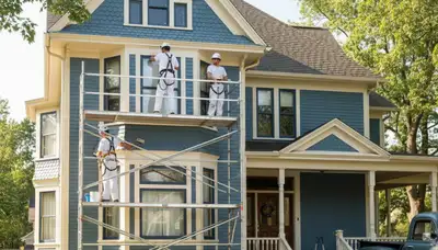 Madison, WI painting contractor on an area service page for interior and exterior house painting