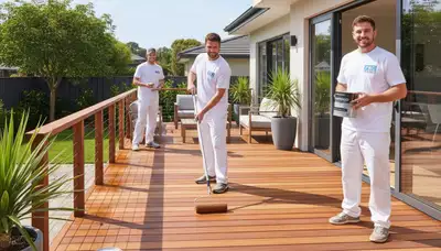 Deck painting in Madison, WI by Madison Paint Pros for durable wood protection