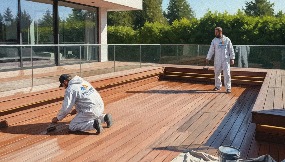 Deck painting in Madison, WI by Madison Paint Pros for durable wood protection and curb appeal