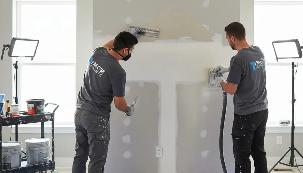 Madison, WI drywall repair by painters fixing cracks, dents, and water damage for smooth walls