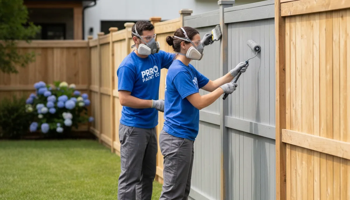Fence painting service in Madison, WI protecting wood fences from weather damage