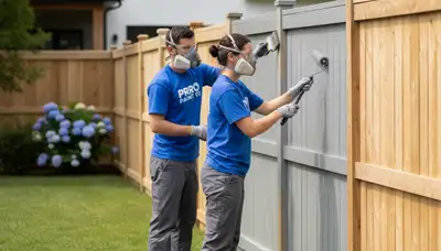 Fence painting service in Madison, WI protecting wood fences from weather damage