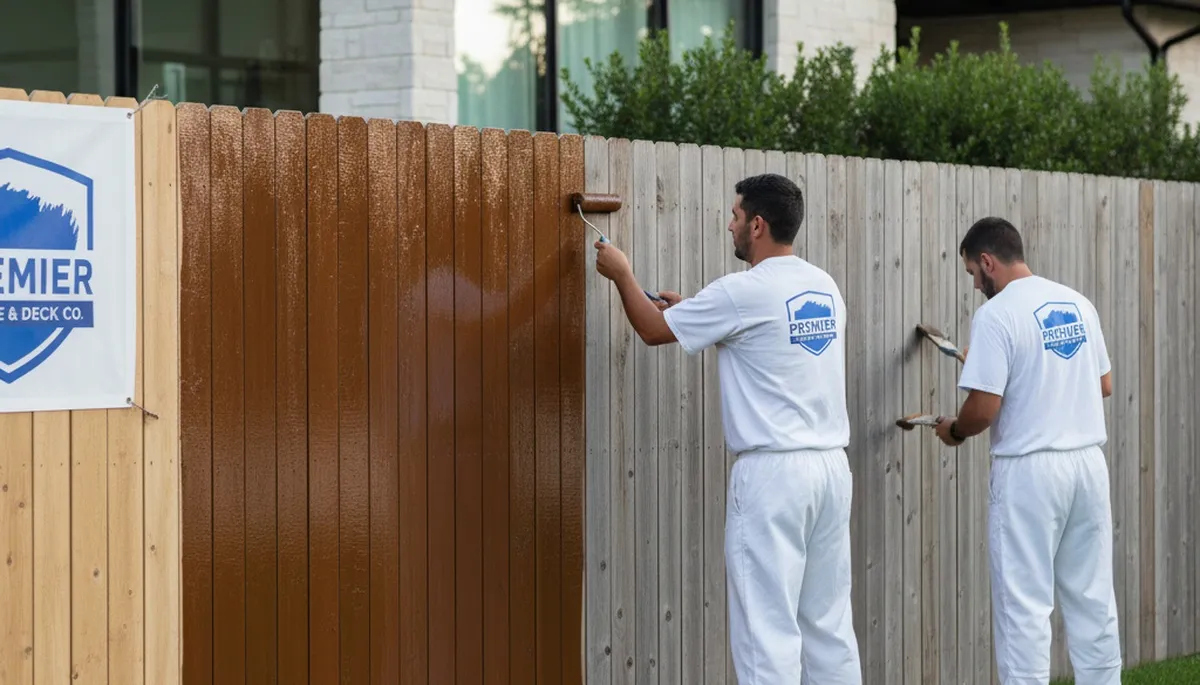 Fence painting in Madison, WI for weather-protected wood fence durability