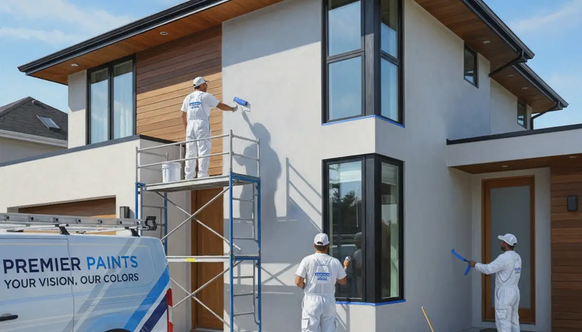 Madison, WI house painters applying exterior paint for durable home protection and curb appeal