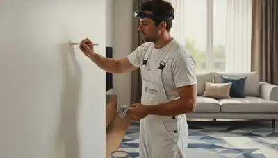 Madison, WI painters repairing wall scuffs and chips for a clean paint touch-up