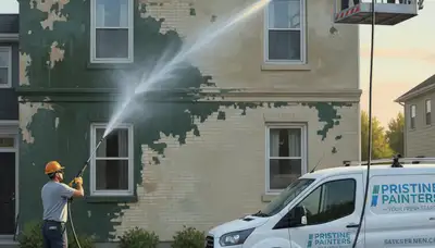 Madison, WI pressure washing for exterior cleaning on a residential home by Madison Paint Pros