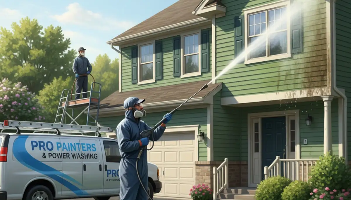 Vinyl siding pressure cleaning in Madison, WI removes mold, mildew, and grime for a cleaner exterior